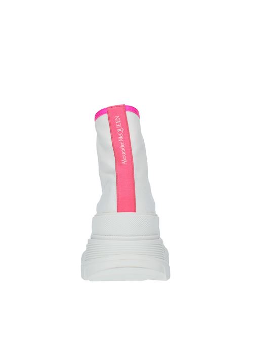 Sneakers alte in tessuto ALEXANDER MCQUEEN | 697082 W4MV5BIANCO-FUXIA
